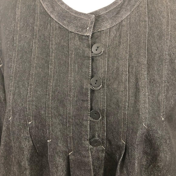 Simply Chloe Dao Black Crop Denim Jacket Half-Slv - Picture 5 of 7